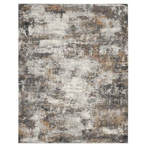 Nourison Ludlow 94x118&quot Rectangle Contemporary Fabric Area Rug in Multi-Color
