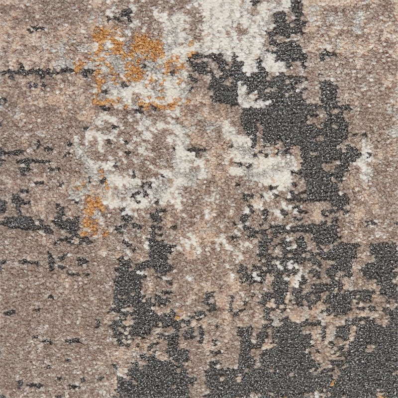 nourison ludlow 4' x 6' fabric cream gray modern indoor rug
