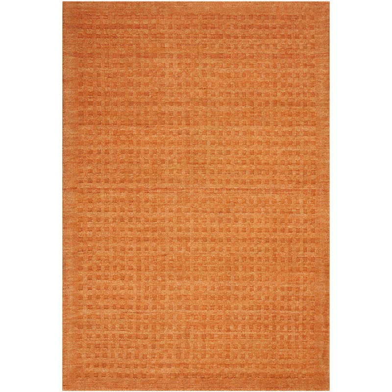 Nourison Perris Rectangle Contemporary Wool Area Rug in Sunset