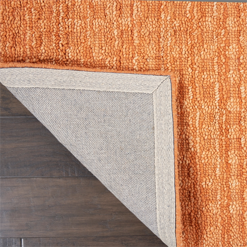 Nourison Perris Rectangle Contemporary Wool Area Rug in Sunset