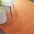 Nourison Perris Rectangle Contemporary Wool Area Rug in Sunset