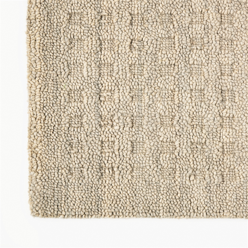 Nourison Perris Runner Shape Contemporary Wool Area Rug in Taupe