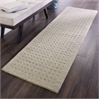 Nourison Perris Runner Shape Contemporary Wool Area Rug in Taupe
