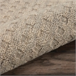 Nourison Perris Runner Shape Contemporary Wool Area Rug in Taupe