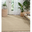 Nourison Perris Rectangle Contemporary Wool Area Rug in Taupe