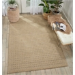 Nourison Perris Rectangle Contemporary Wool Area Rug in Taupe