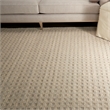 Nourison Perris Rectangle Contemporary Wool Area Rug in Taupe