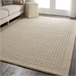 Nourison Perris Rectangle Contemporary Wool Area Rug in Taupe