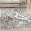 Nourison Pompeii Contemporary Polypropylene Polyester Area Rug in Gray
