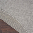 Nourison Palamos Round Contemporary Polypropylene Area Rug in Light Gray