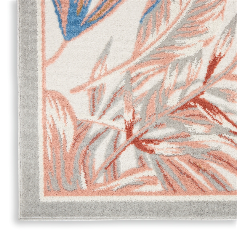 Nourison Pompeii Contemporary Polypropylene Polyester Area Rug in Multi-Color
