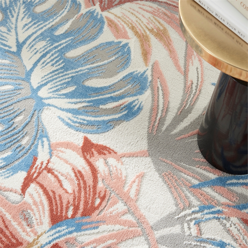 Nourison Pompeii Contemporary Polypropylene Polyester Area Rug in Multi-Color