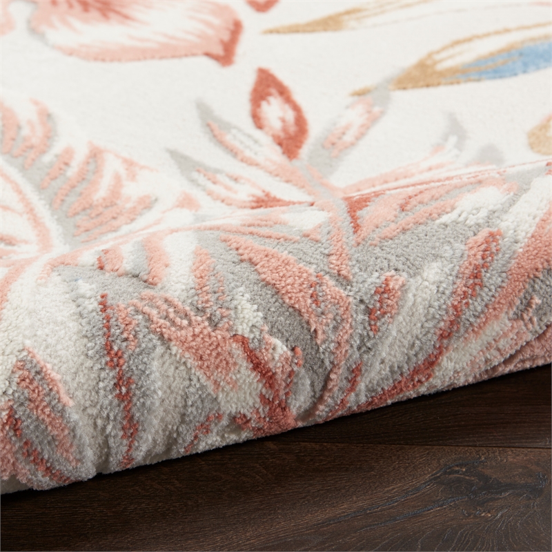 Nourison Pompeii Contemporary Polypropylene Polyester Area Rug in Multi-Color