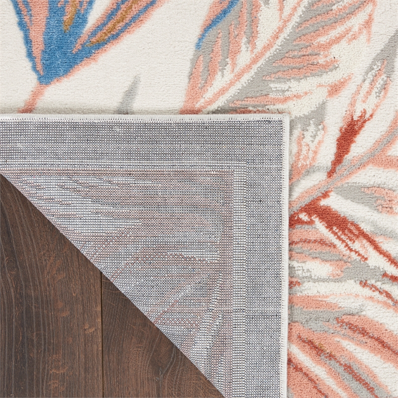 Nourison Pompeii Contemporary Polypropylene Polyester Area Rug in Multi-Color