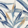 Nourison Pompeii Contemporary Polypropylene Polyester Area Rug in Ivory/Blue