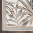 Nourison Pompeii Contemporary Polypropylene Polyester Area Rug in Ivory/Gray