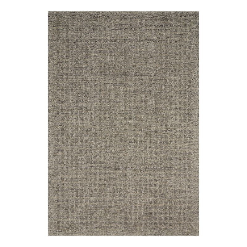 Nourison Perris Rectangle Contemporary Wool Area Rug in Charcoal