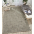 Nourison Perris Rectangle Contemporary Wool Area Rug in Charcoal