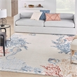 Nourison Pompeii Contemporary Polypropylene Polyester Area Rug in Ivory/Multi