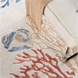 Nourison Pompeii Contemporary Polypropylene Polyester Area Rug in Ivory/Multi