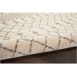 Nourison Royal Moroccan Runner Contemporary Polypropylene Area Rug in Beige/Gray
