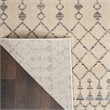 Nourison Royal Moroccan Runner Contemporary Polypropylene Area Rug in Beige/Gray