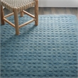 Nourison Perris Rectangle Contemporary Wool Area Rug in Denim