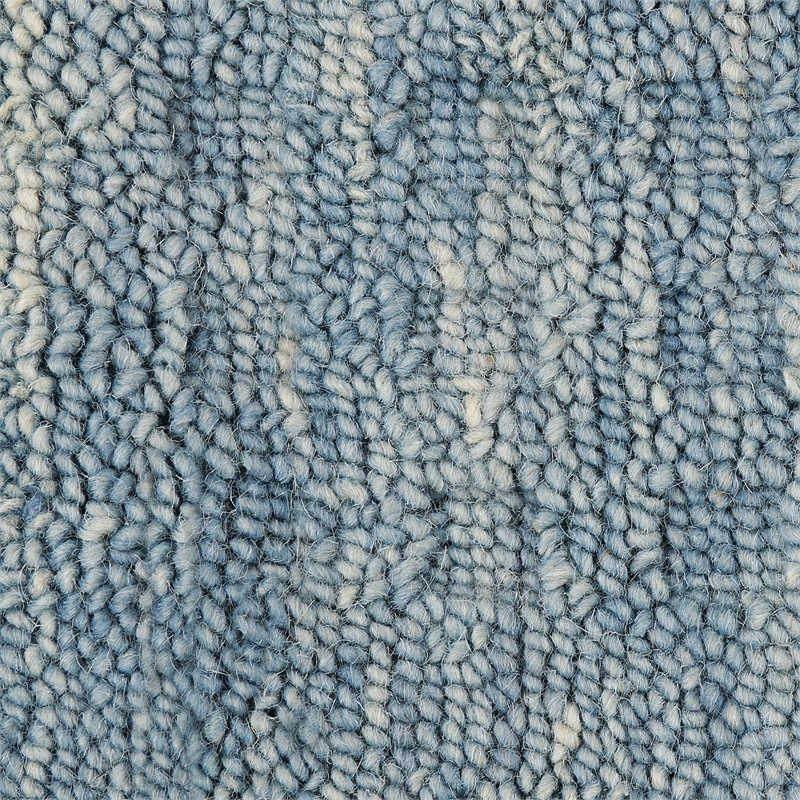 Nourison Perris Rectangle Contemporary Wool Area Rug in Denim