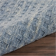 Nourison Perris Rectangle Contemporary Wool Area Rug in Denim