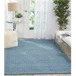 Nourison Perris Rectangle Contemporary Wool Area Rug in Denim