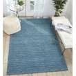 Nourison Perris Rectangle Contemporary Wool Area Rug in Denim