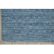 Nourison Perris Rectangle Contemporary Wool Area Rug in Denim