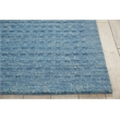 Nourison Perris Rectangle Contemporary Wool Area Rug in Denim