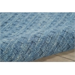 Nourison Perris Rectangle Contemporary Wool Area Rug in Denim