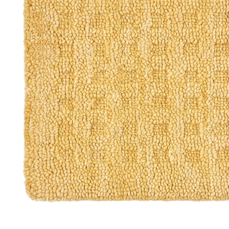 Nourison Perris Runner Shape Contemporary Wool Area Rug in Gold