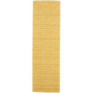 Nourison Perris Runner Shape Contemporary Wool Area Rug in Gold