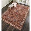 Nourison Reseda Runner Traditional Polyester Area Rug in Brick