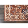 Nourison Reseda Runner Traditional Polyester Area Rug in Brick