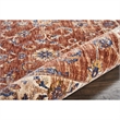 Nourison Reseda Runner Traditional Polyester Area Rug in Brick