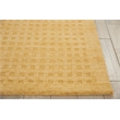 Nourison Perris Rectangle Contemporary Wool Area Rug in Gold
