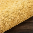 Nourison Perris Rectangle Contemporary Wool Area Rug in Gold