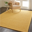Nourison Perris Rectangle Contemporary Wool Area Rug in Gold