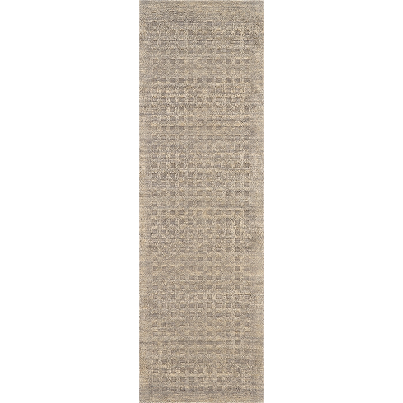 Nourison Perris Runner Shape Contemporary Wool Area Rug in Latte