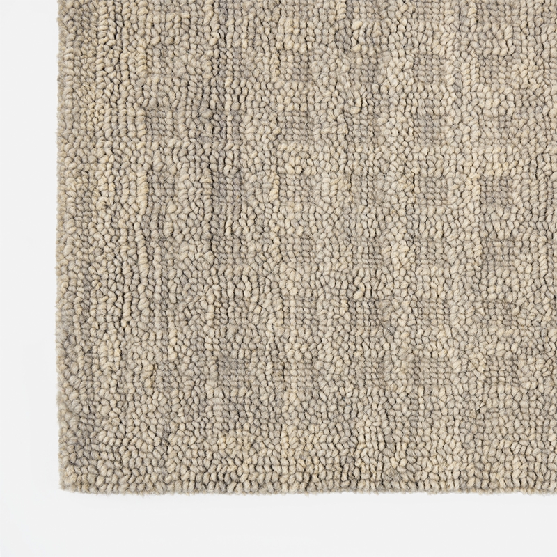 Nourison Perris Rectangle Contemporary Wool Area Rug in Latte
