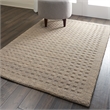 Nourison Perris Rectangle Contemporary Wool Area Rug in Latte