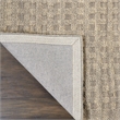 Nourison Perris Rectangle Contemporary Wool Area Rug in Latte