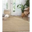 Nourison Perris Rectangle Contemporary Wool Area Rug in Latte