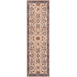 Nourison Reseda Runner Traditional Polyester Area Rug in Cream