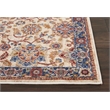 Nourison Reseda Runner Traditional Polyester Area Rug in Cream