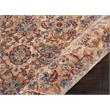 Nourison Reseda Runner Traditional Polyester Area Rug in Natural